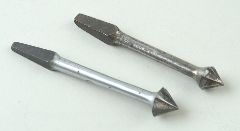 Two rose-pattern countersink bits