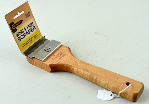 Classic Stanley paint scraper with wood handle NOS