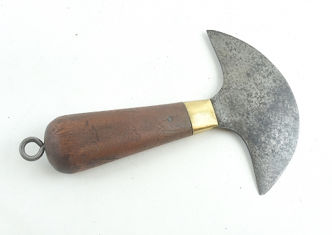 Half moon leather knife