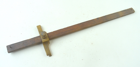 17" Panel gage with cast brass head 