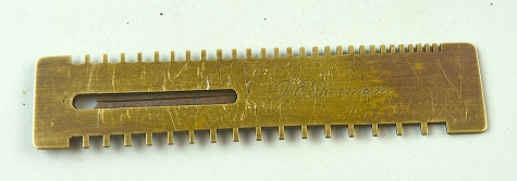 Brass mainspring gage with thickness gage