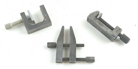 Three tiny clamps