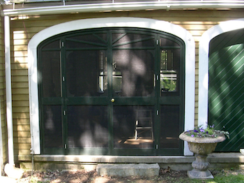 Arched screen door