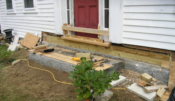 New sill under door